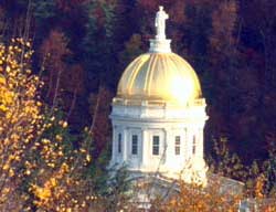 Autumn surrounds the Statehouse, Montpelier